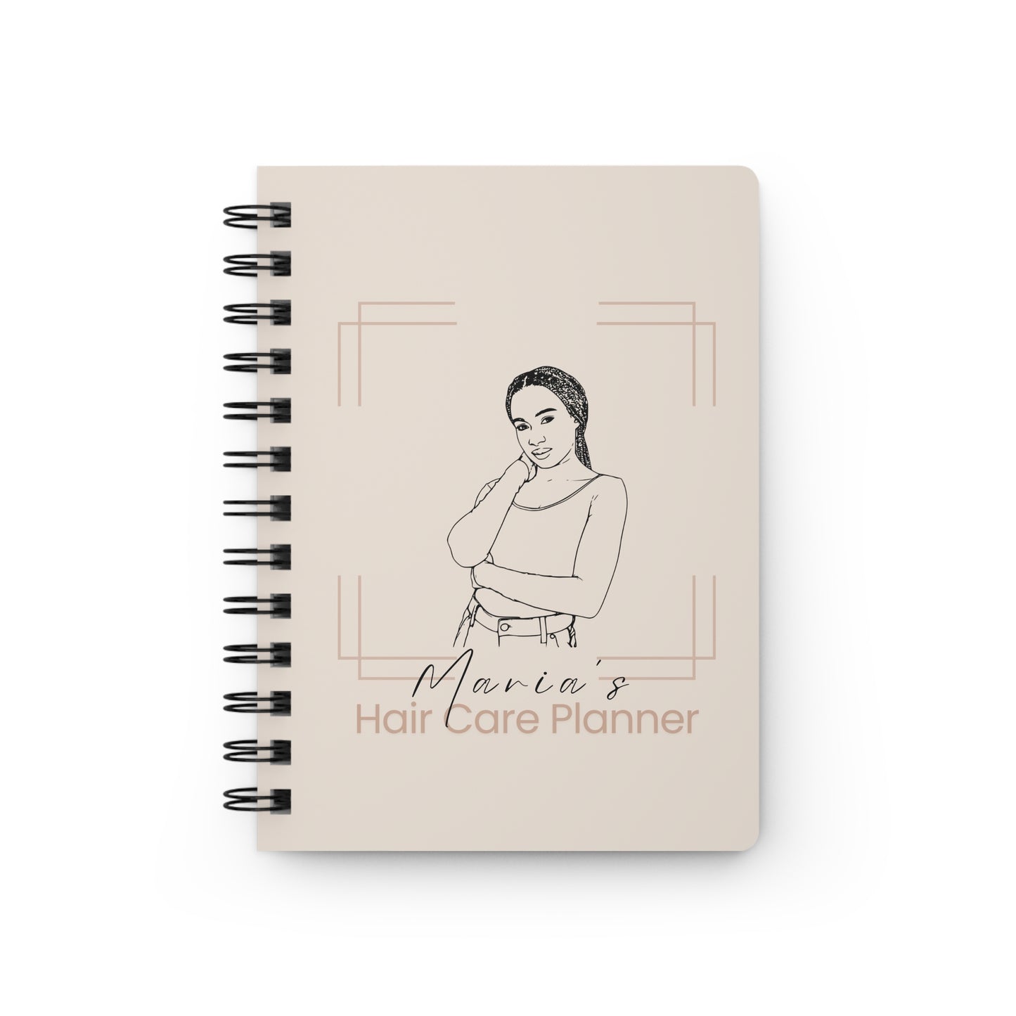 Custom Spiral Bound Journal — Add Your Name & Art‑Line Portrait
